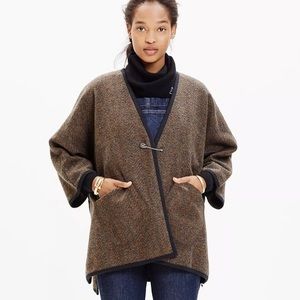 Madewell side-zip poncho coat